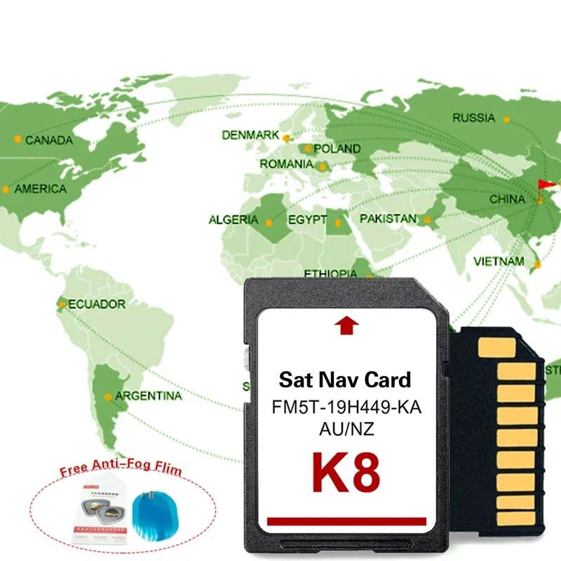 AU NZ  2022 ,  Sync2 K8 ȭ ̼ ý, SD ī, GPS FM5T-19H449-KA ׼, 8GB Ʈ